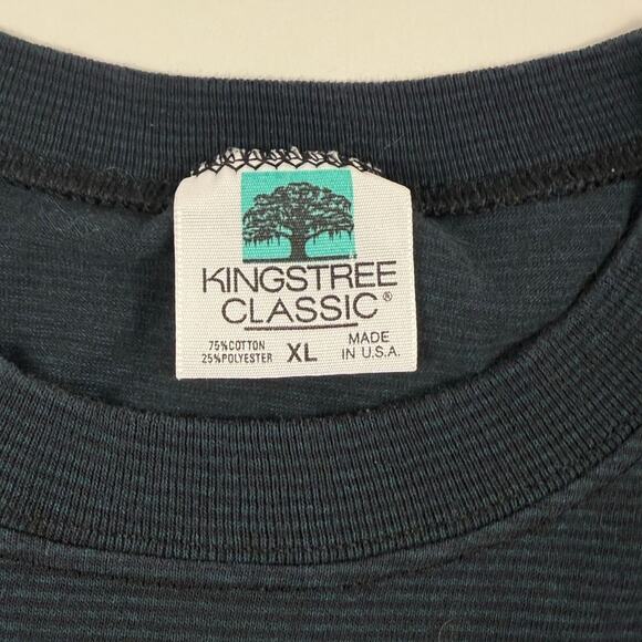 Vintage Michigan Mackinac Bridge Lake Sailboat Gold Embossed Striped Shirt XL - Picture 6 of 7